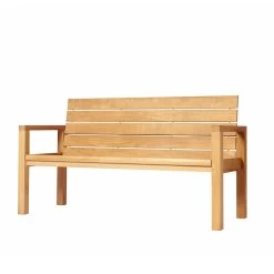 Teakholz Gartenbank Mit Rückenlehne - Modern - Lucy Gartenbank
