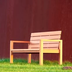 Teakholz Gartenbank Mit Rückenlehne - Modern - Lucy Gartenbank -Gartenwelt Geschaft teakholz gartenbank mit rueckenlehne modern lucy gartenbank4