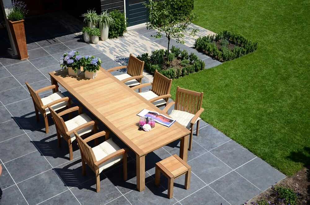 Teakholz Gartenhocker - Modern - Lucy Hocker 4 Teakholz Gartenhocker - Modern - Lucy Hocker – Bild 4