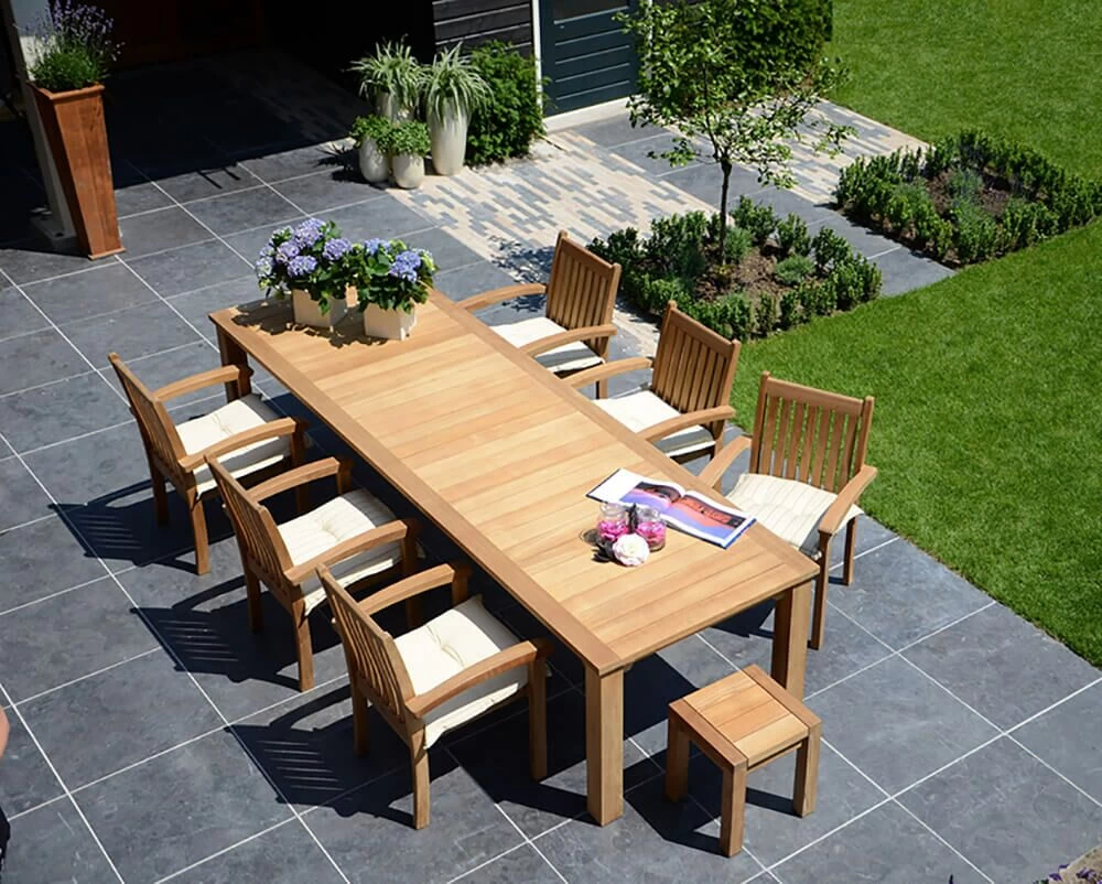 Teakholz Gartenhocker - Modern - Lucy Hocker 5 Teakholz Gartenhocker - Modern - Lucy Hocker – Bild 5