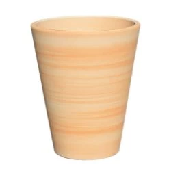 Terrakotta Blumentopf Für Den Garten - Steinzeug Frostfest - Rund - Amphiro Terra Henna