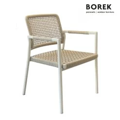 Weißer Aluminium Gartenstuhl Mit Geflecht Aus Ardenza - Borek - Espinho Stuhl