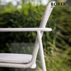 Weißer Gartenstuhl Aus Aluminium Mit Armlehnen Von Borek - Mira Stuhl -Gartenwelt Geschaft weisser gartenstuhl aus aluminium mit armlehnen von borek mira stuhl3