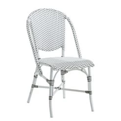 Weißer Stapelstuhl Für Den Garten Mit Punkte Motiv - Gartenstuhl Risa