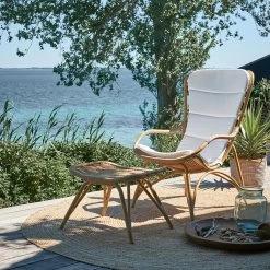 Wetterbeständige Fuß Bank In Hellbraun Aus Alu Rattan - Fußbank Elina -Gartenwelt Geschaft wetterbestaendige fuss bank in hellbraun aus alu rattan fussbank elina3