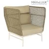 Wetterbeständiger Retro Gartenstuhl Mit Armlehnen Und Polstern - Max & Luuk - Jane Gartensessel