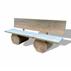 Wetterfeste XXL Gartenbank Aus Holz In Baumstammoptik - Banca Albero