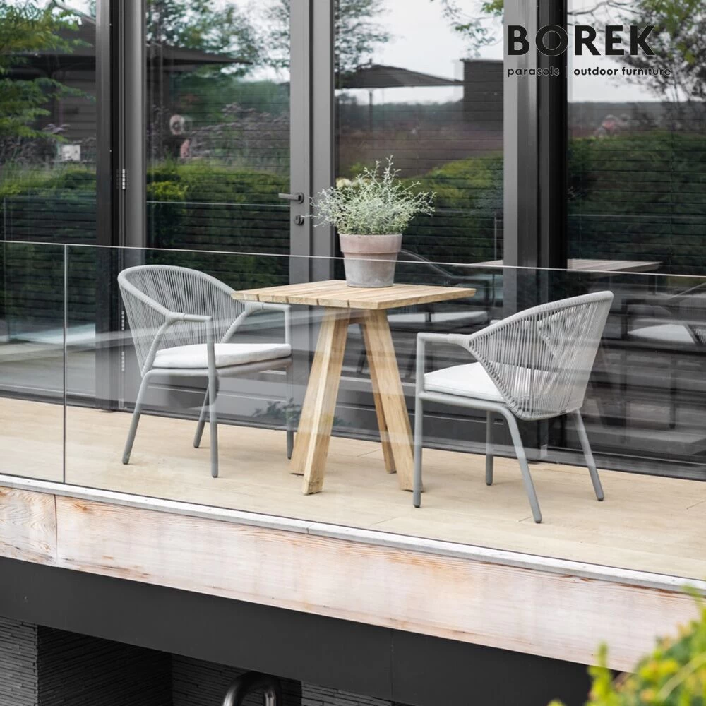 Wetterfester Borek Gartenstuhl In Grau Aus Aluminium - Madeira Stuhl 2 Wetterfester Borek Gartenstuhl In Grau Aus Aluminium - Madeira Stuhl – Bild 2