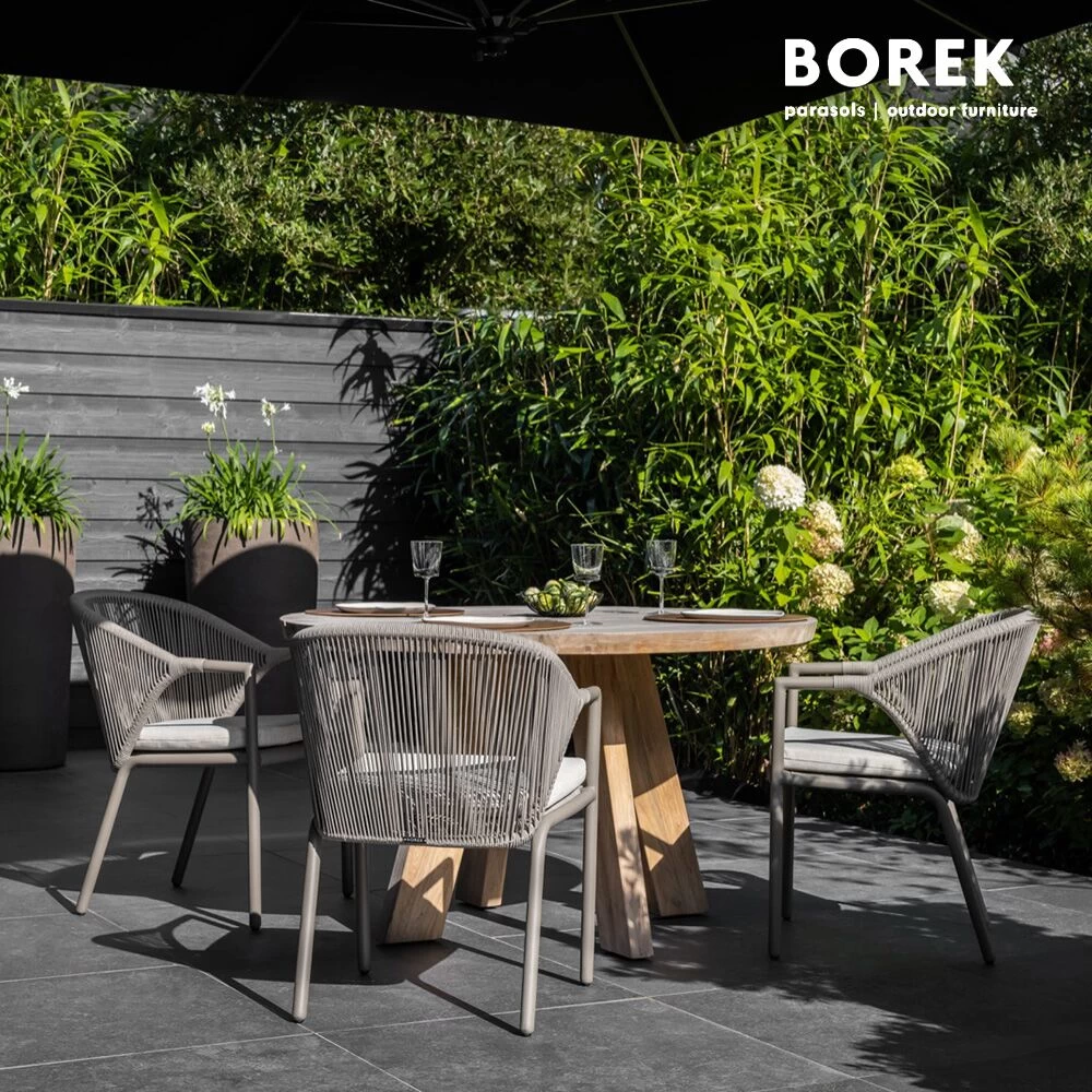 Wetterfester Borek Gartenstuhl In Grau Aus Aluminium - Madeira Stuhl 4 Wetterfester Borek Gartenstuhl In Grau Aus Aluminium - Madeira Stuhl – Bild 4