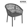 Wetterfester Borek Gartenstuhl Mit Aluminiumgestell In Anthrazit - Majinto Gartenstuhl