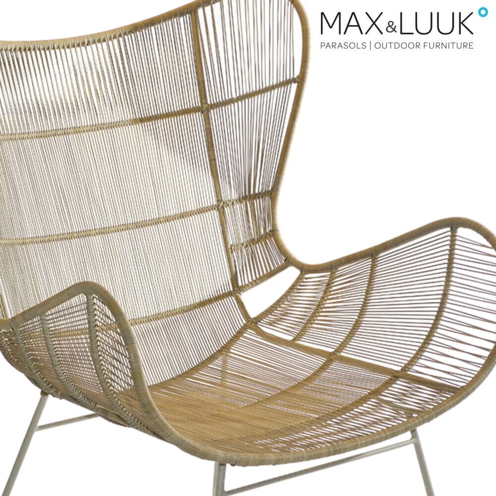 Wetterfester Geflecht Sessel Für Den Garten Von Max & Luuk In Braun - Kim Sessel 2 Wetterfester Geflecht Sessel Für Den Garten Von Max & Luuk In Braun - Kim Sessel – Bild 2