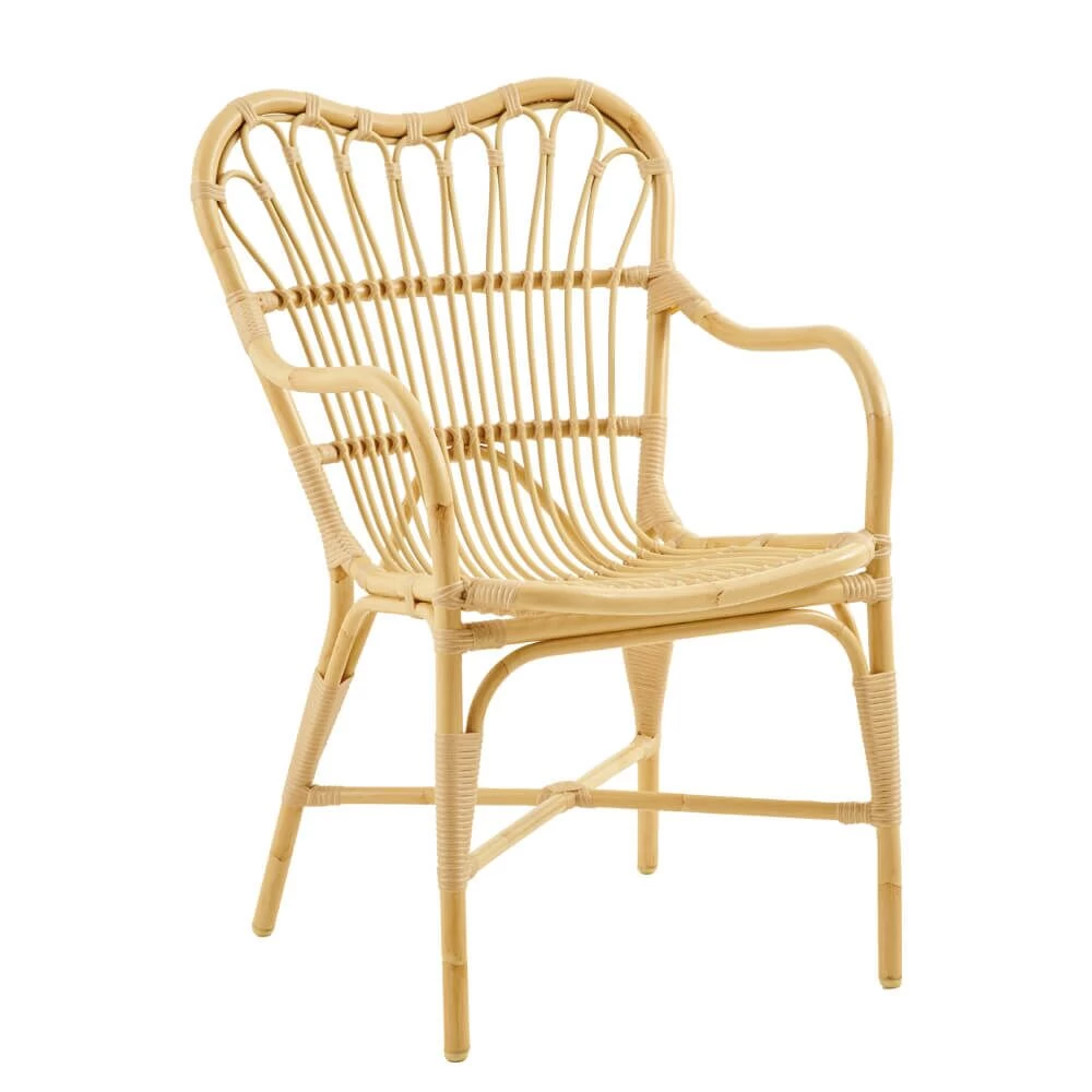 Wetterfester Holzfarbener Gartensessel In Rattanoptik - Gartenstuhl Finja 1 Wetterfester Holzfarbener Gartensessel In Rattanoptik - Gartenstuhl Finja