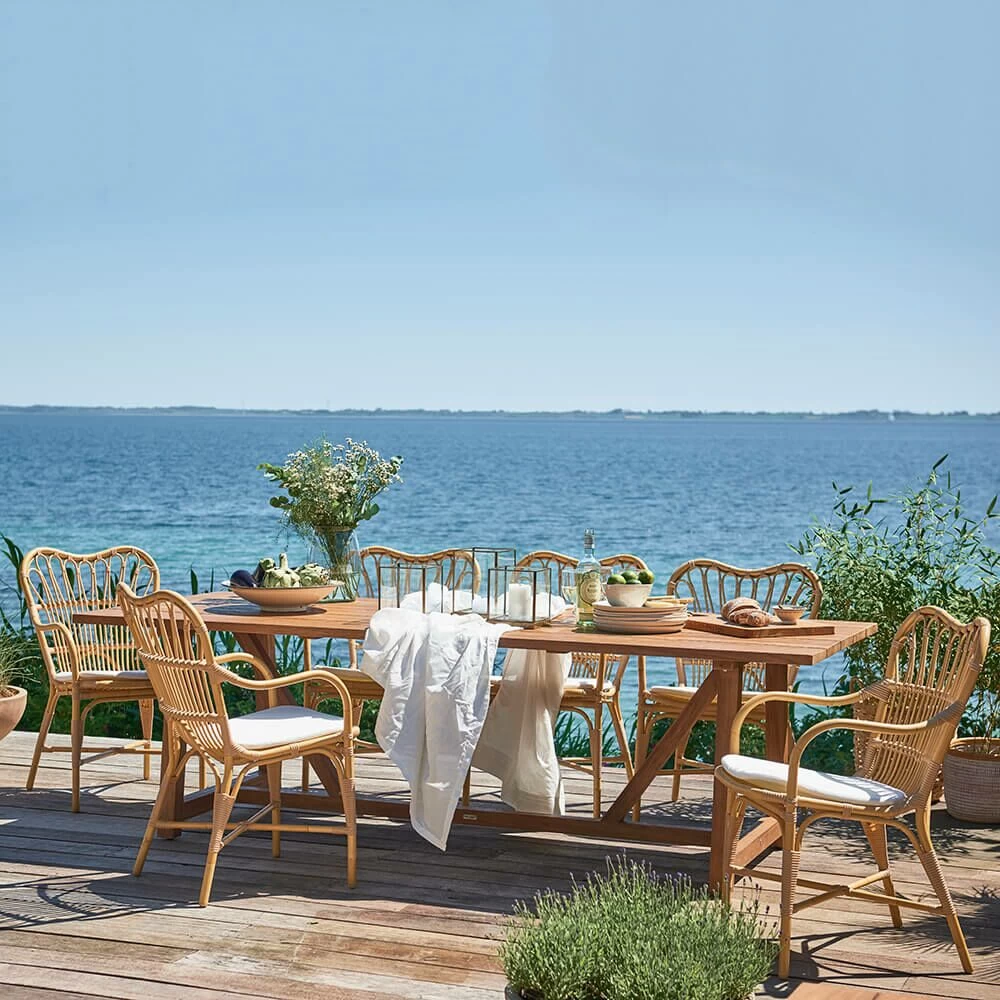 Wetterfester Holzfarbener Gartensessel In Rattanoptik - Gartenstuhl Finja 3 Wetterfester Holzfarbener Gartensessel In Rattanoptik - Gartenstuhl Finja – Bild 3