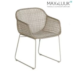 Wetterfester Outdoor Geflechtsessel In Beige Von Max & Luuk - Mary Gartenstuhl