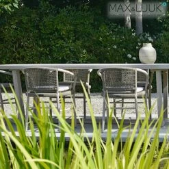 Wetterfester Teakholz Stuhl Mit Geflecht Von Max & Luuk - Kevin Stuhl -Gartenwelt Geschaft wetterfester teakholz stuhl mit geflecht von max luuk kevin stuhl5