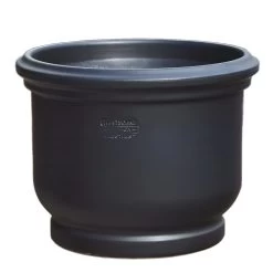 Winterfester Blumenkübel Aus Steinzeug - Anthrazit - Rund - Brevis Niger