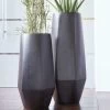 XXL Pflanzvase Mit Einsatz - Polystone - Schwarz - Modern - Ivie