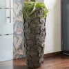 XXL Vase Mit Einsatz - Polystone - Grau - Indoor - Rund - Semere