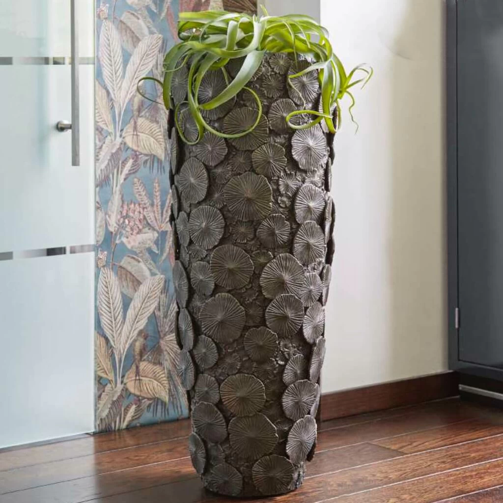 XXL Vase Mit Einsatz - Polystone - Grau - Indoor - Rund - Semere 1 XXL Vase Mit Einsatz - Polystone - Grau - Indoor - Rund - Semere
