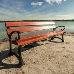 Zeitlose Parkbank Aus Holz Und Gusseisen Mit Lehnen - Silla -Gartenwelt Geschaft zeitlose parkbank aus holz und gusseisen mit lehnen silla3