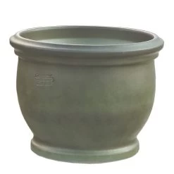 Zeitloser Blumentopf Für Draußen - Grün - Steinzeug Winterfest - Peitho Tropu
