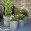 Zink Kübel Als Deko- Und Pflanzgefäß - 4er Set - Huelva